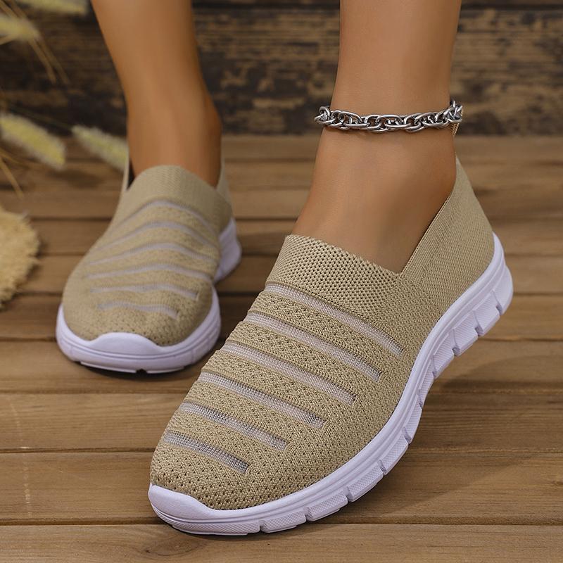 Fashion Lightweight Breathable Mesh Sneakers for Women Soft Sole Knitting Casual Shoes Woman Summer Comfortable Slip On Walking Shoes