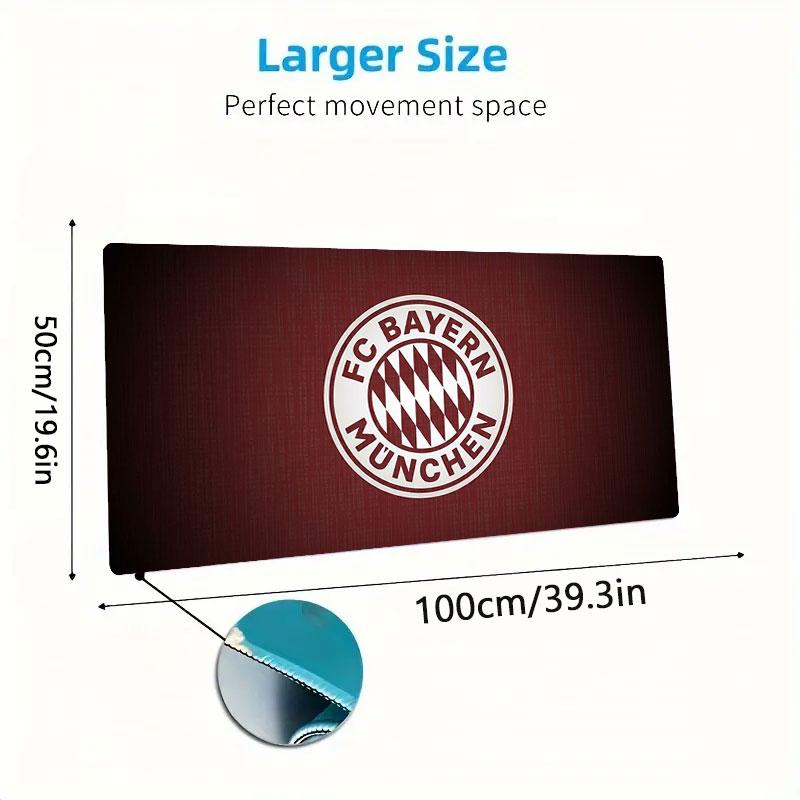 FC Bayern Munchen Large Size Mouse Pad Large Gaming Table Cushion Non-slip Laptop Tablet Big Mousepad XXL Mat Mini PC Playmat With Lock edge