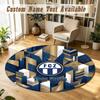 Round Rug Custom NameFC Zürich Pattern Non Slip Carpet Home Floor Decor