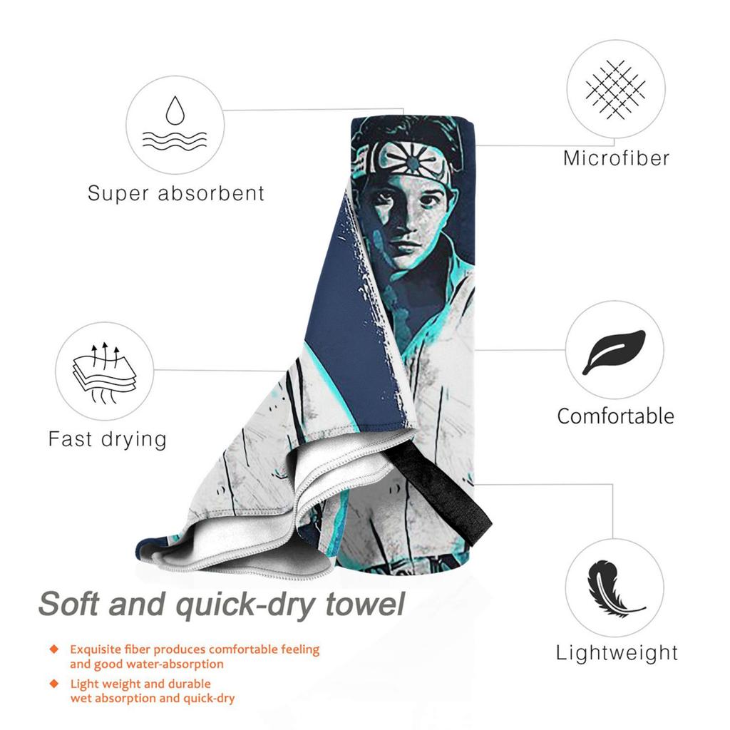 Ralph Macchio - Karate Kid Beach Towel Soft Microfiber Quick Dry Absorbent Quick Towels For Swimming