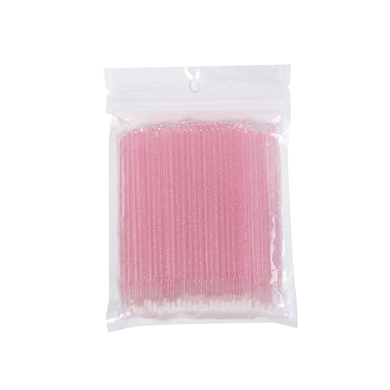 100Pcs Micro Brushes Cotton Swab Eyelash Extension Disposable Eye Lash Glue Cleaning Brushes Applicator Sticks Makeup Tools