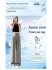 Women's Ice Silk Wide-Leg High-Waist Pants: Summer Texture, Slimming, Versatile, Casual Draped Style.