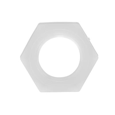50Pcs Hex Nuts Plastic Environmental Protection Corrosion White Resistance Hexagonal Nuts for