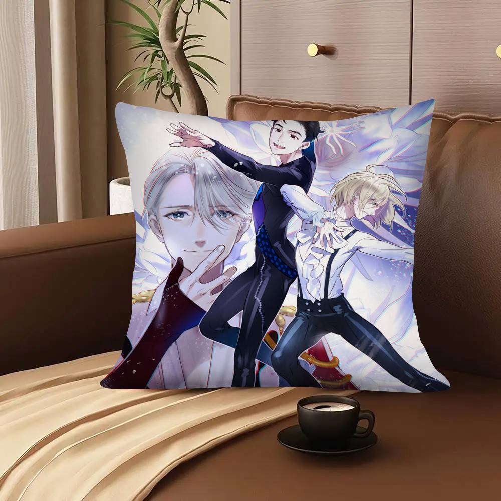 Yuri On ICE Anime Pillow Case Square Pillow Bedroom Sofa Leisure Comfort Cushion Car Living Room Home Decoration