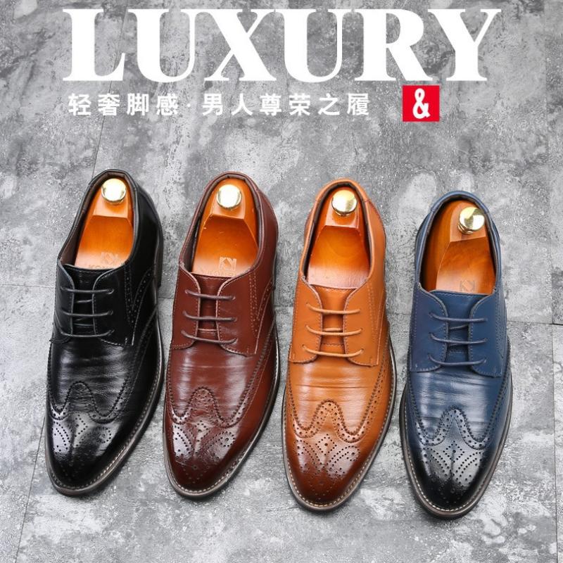 Scarpe Brogue Oxford da Uomo Classiche Stringate Scarpe Eleganti Formali in Nero Marrone Cuoio Blu Navy per Lavoro Matrimonio Ufficio Comode