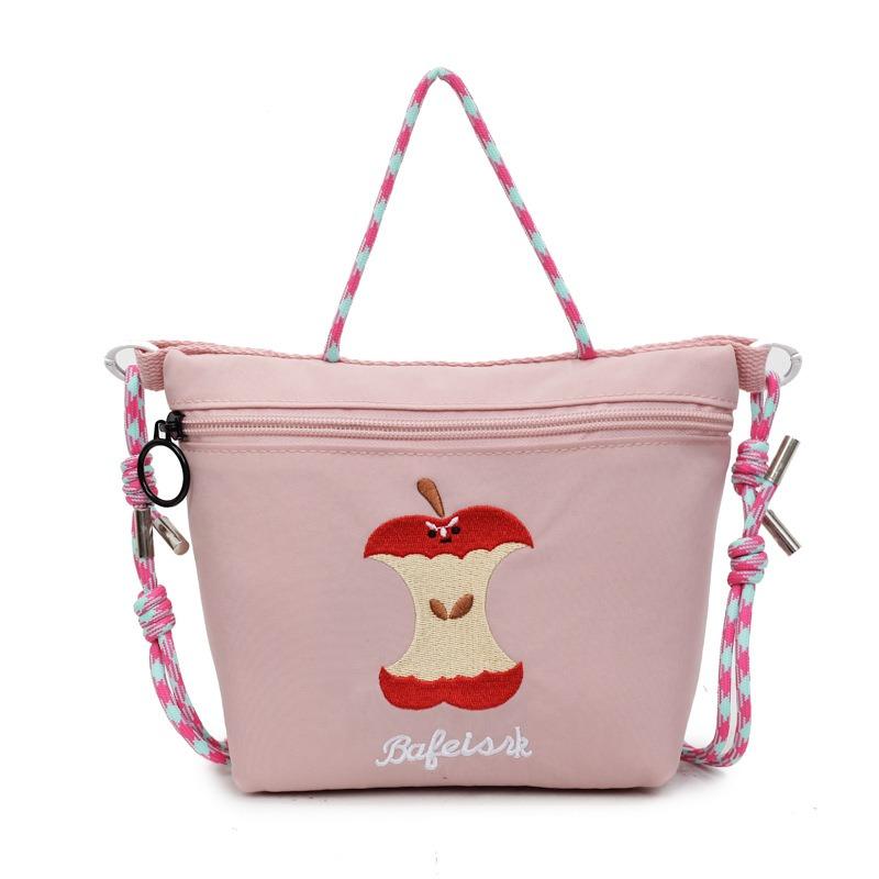 Cartoon niedliche Tasche Schulter Umweltschutztasche bestickte Nylontasche Einkaufstasche tragbar aus Umhängetasche