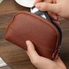 Vintage Coin Purse Solid Color Minimalism Key Bag Lipstick Earphone Storage Bag Daily Portable Zipper Clutch Bag Small Wallet