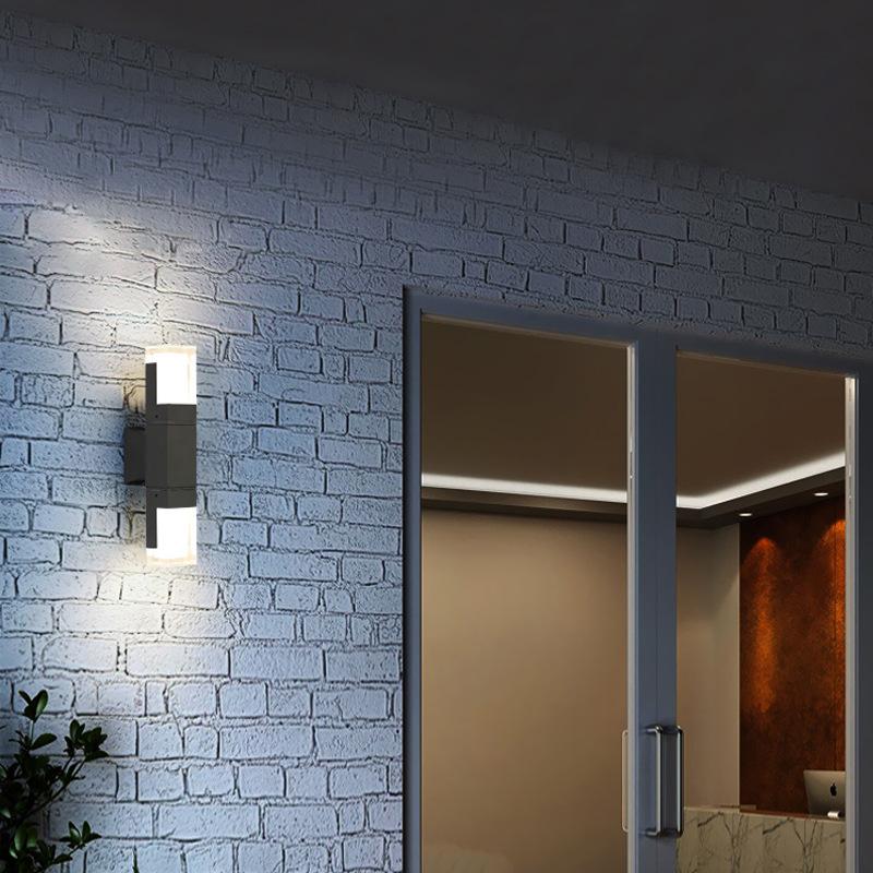 Aluminum LED sensor outdoor wall lamps waterproof acrylic wall lamp staircase hallway exterior courtyard balcony wall light