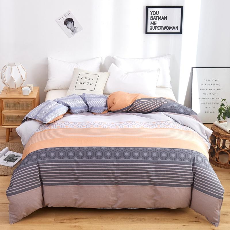 Abstract Stripes Waves Duvet Cover Geometric Pattern Queen Size Bedding 100% Cotton Quilt Cover with Zipper for Kids Adults