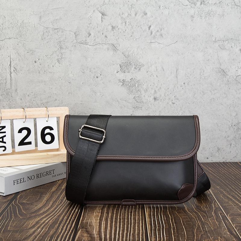 Bolso bandolera de un solo hombro para hombre, bolso urbano sencillo con cabeza de tigre, bolso de Color Retro para hombre, bolso pequeño de cuero