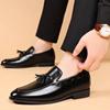 Designer Style Dress Shoes For Men Brand New Business Casual Shoes Slip On Leather Shoes Plus Size For Men Wedding Party Shoes