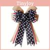 Charming Independence Day Star Patterned Burlap Bow Wreath Perfect For Outdoor And Indoor Festive Displays