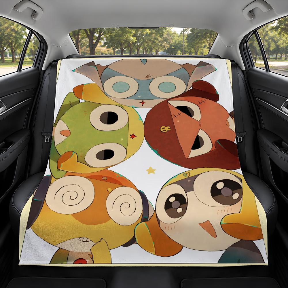 Anime K-Keroro G-Gunso Throw Soft Flannel Blanket for Bed Bedroom Sofa Picnic Throw Skin-friendly Breathable Gift Cover