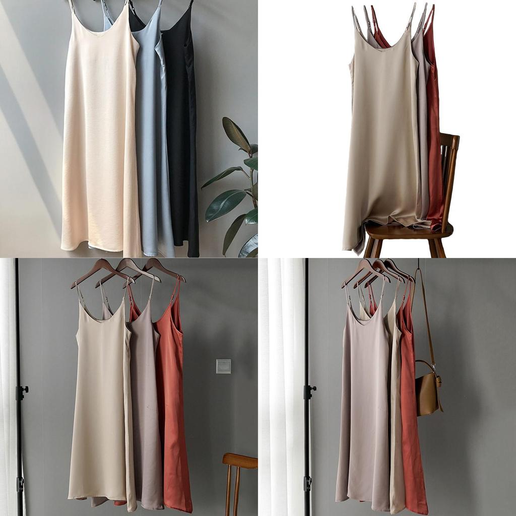 Elegant Women Satin Silk Slip Dress With Soft Touch For Casual And Cocktail Occasions