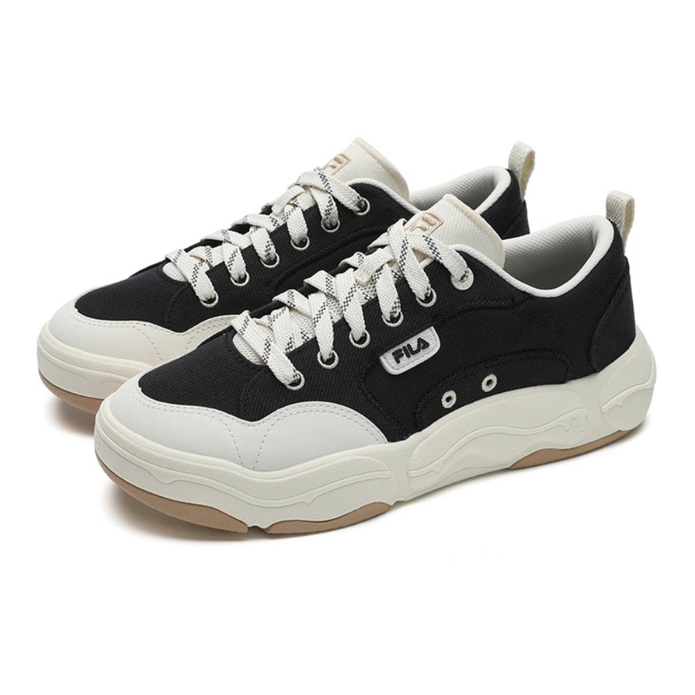 Fila Burger Casual Shoes Fashion Comfortable Versatile Breathable Lightweight Low-Top Canvas Shoes Men sneaker Black White F12M532301FBG