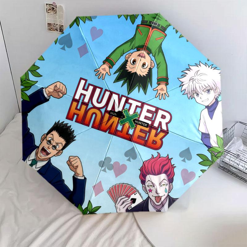 1 PC Automatic Folding Umbrella - Hunter X Hunter Pattern Portable Foldable Design With 8 Ribs Christmas Birthday Gifts