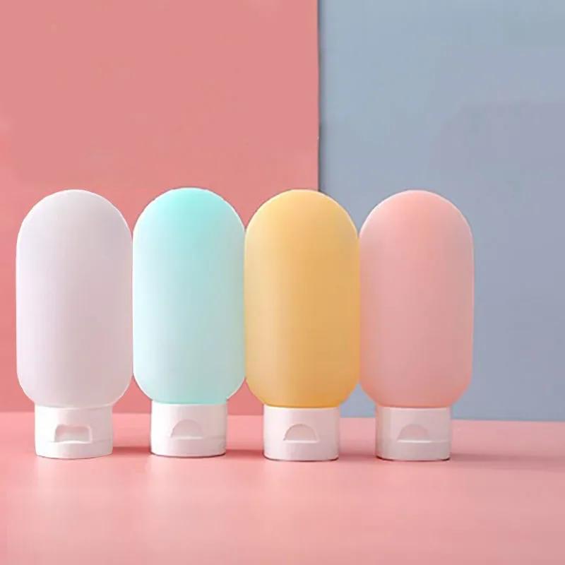 4Pcs/Set Refillable Bottle 60ml Soft Lotion Container Squeeze Tube Empty Bottle Portable Travel Shampoo Bottle