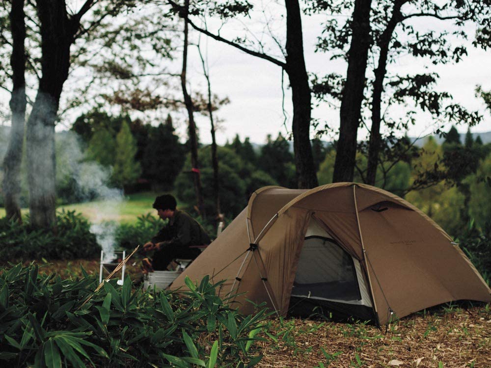 Snow Peak Minute Dome 1 Tent Fits Two Suitable for Solo or Duo Outdoor Pro.air (SSD-712), People, Gray, Camping.