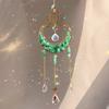Lotus Moon Crystal Suncatcher with Rainbow Prism Window Decoration Home Decorations Garden Crafts Wall Decor Sun Catcher