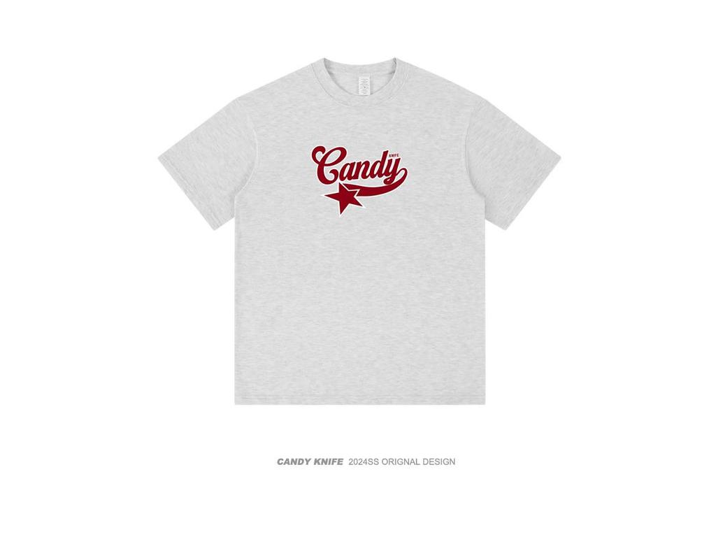 Amerikanisches Retro Vintage Unisex Schwergewicht Baumwoll Rundhals T-Shirt