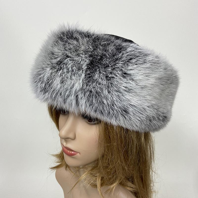 New Fashionable Fur Caps Real Rabbit Fur Hats For Women Warm Russian Winter Hat Rabbit Fur Cap Brimless Melon Cap Beanies ForMen