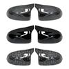 For BMW F25 X3 F26 X4 F15 X5 F16 X6 2014 15-18 Bright Black Caps Carbon Fiber Style Auto Car Rear View Side Mirror Cover Trim
