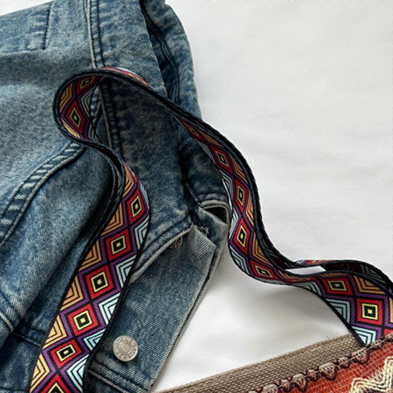 Ethnic Style Women Shoulder Crossbody Bag with Large Capacity Fashionable & Simple Tote Bag Women Commuting Tote Bag  Red