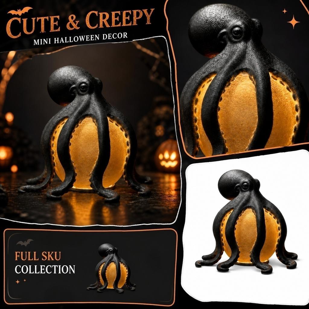 Halloween Figurine Decoration, Cute Small Statue for Shelf Display