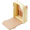 Skater Bread Slicer, Plastic, Foldable, with Knife Guide, 5-Slice, 6-Slice, 8-Slice, and 12-Slice Slices, Made In Japan, "Bread Thief" SCG1-A