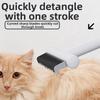 Stainless Steel Dog Detangling Comb Double-sided Tooth Pitch T-type Shedding Cat Brush Portable Deshedding Grooming Tool