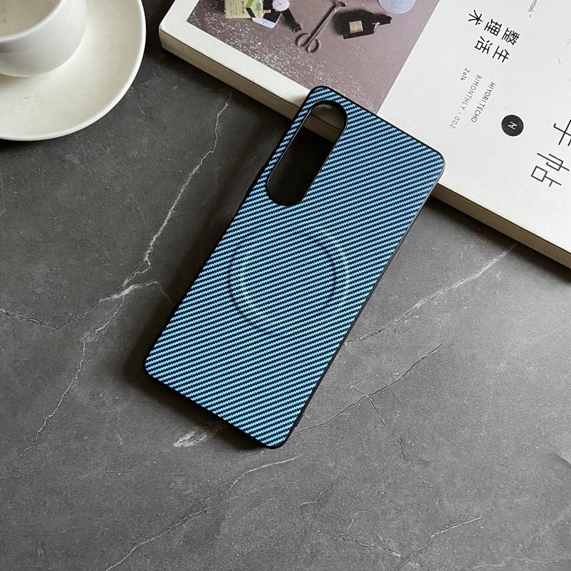 Applicable to Sony Xperia 1VI mobile phone case anti-drop 11VI simple skin feeling 1IV carbon fiber pattern magnetic protective case