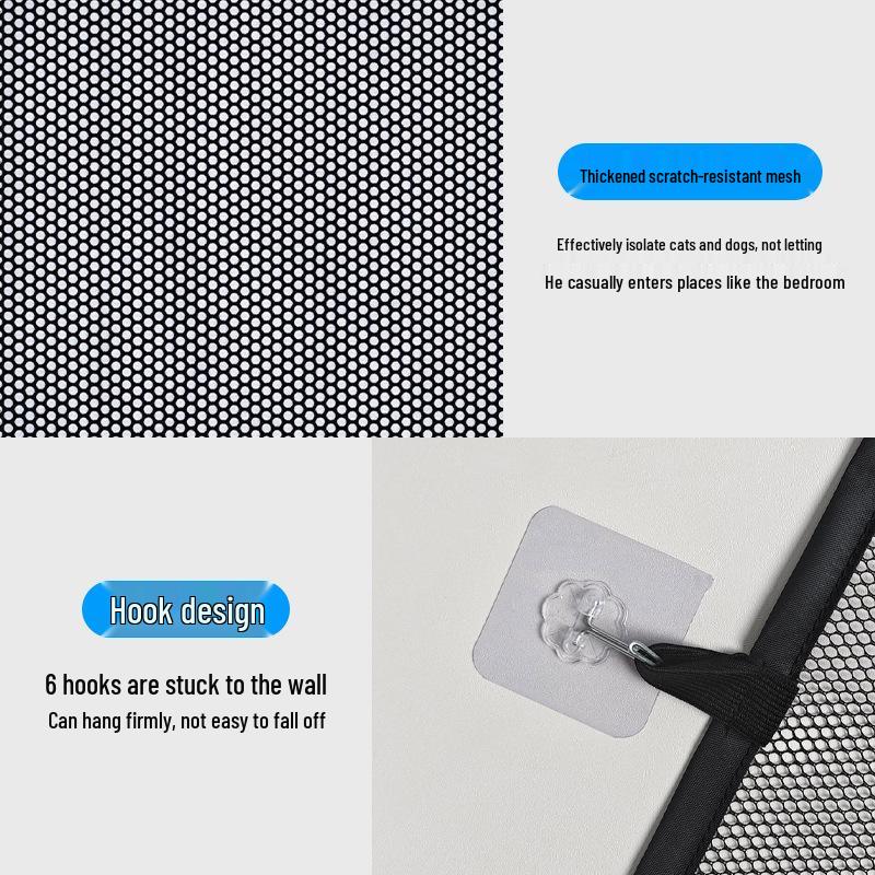 Foldable Cat Barrier: Stairway and Door Isolation Net.
