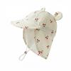 Baby Muslin Hat 100% Cotton Kids Sun Hats for Girls Boys Summer Children Baseball Cap with Shawl Cartoon Neck Protection 1-3Y