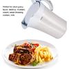 450ML/750ML 304 Stainless Steel Thermal Sauce Pot, Double Wall Insulated Gravy Boat Pot with Lid Serving Jug Bucket with Non-drip Spout for Juice