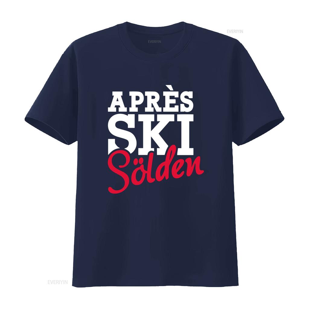 Mens Apres Ski Sölden T Shirt for Winter Sports Fans up to 5XL vintage Washed Soft homme Slightly Comfortable Versatile
