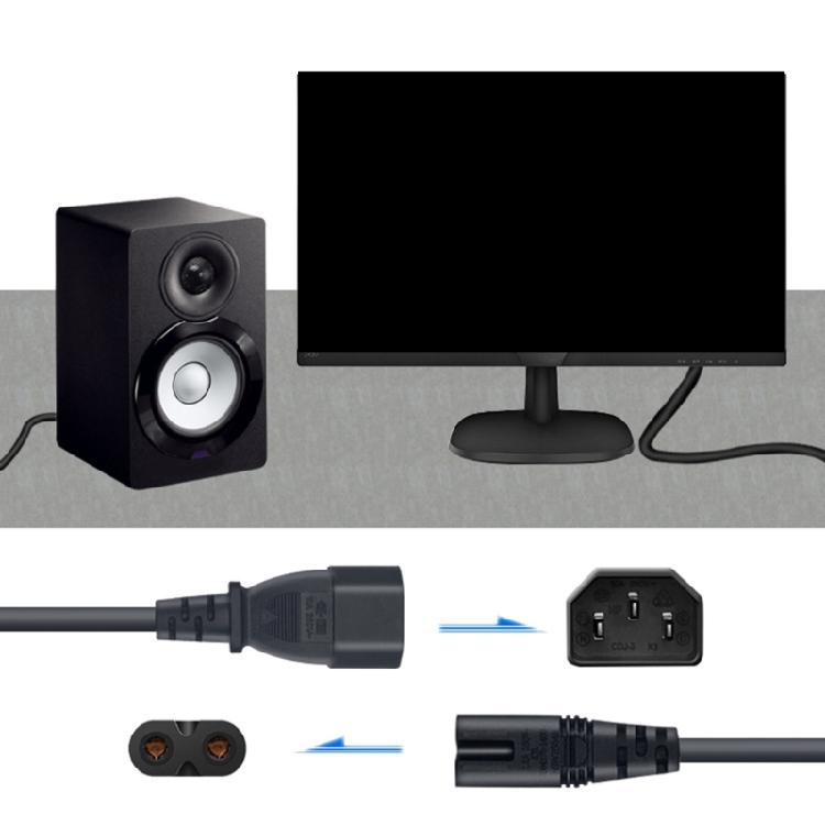 C14 to C7 Cord PVC Male to Female Cable Convenient Power Cable PVC Cord for Room