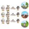 STOBOK Mini Uil 12 stuks Hars Mini Uil Sprookjestuin Mini Dierfiguren voor Moslandschap DIY Terrarium Huisdecoratie Beeldjes, Standbeelden,