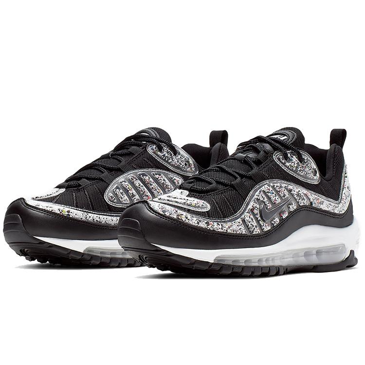 Nye Nike Air Max 98 Resirkulert Svart Hvit Dame AV4417-001