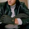 Men S gloveS Black Wool Leather Dcgv4f155g2