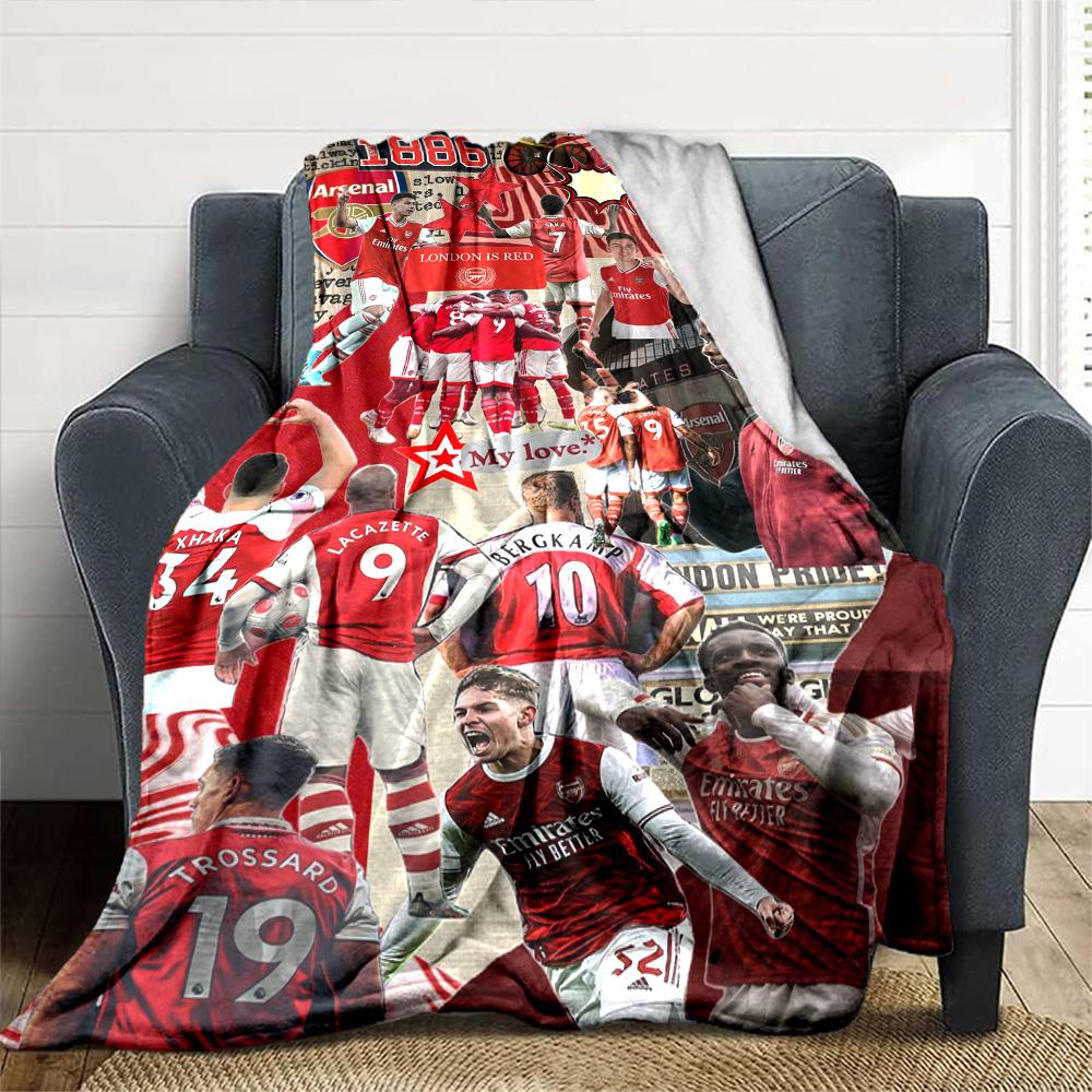 Arsenal Football Player Blanket Durable Comfort Suitable for Couch Bed Seaside for All Seasons Modern Style Perfect Gift for Relatives and Friends