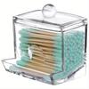 1 Stück Wattestäbchenhalter Wattestäbchen-Spender Organizer Klare Badezimmer-Aufbewahrungsbehälter