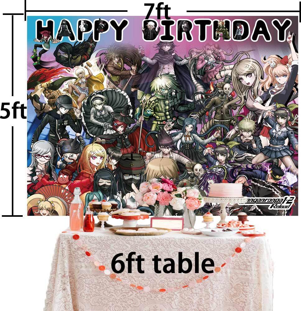 Danganronpa Party Decor Party Supplies Backdrop Banner Background Vinyl 7x5ft