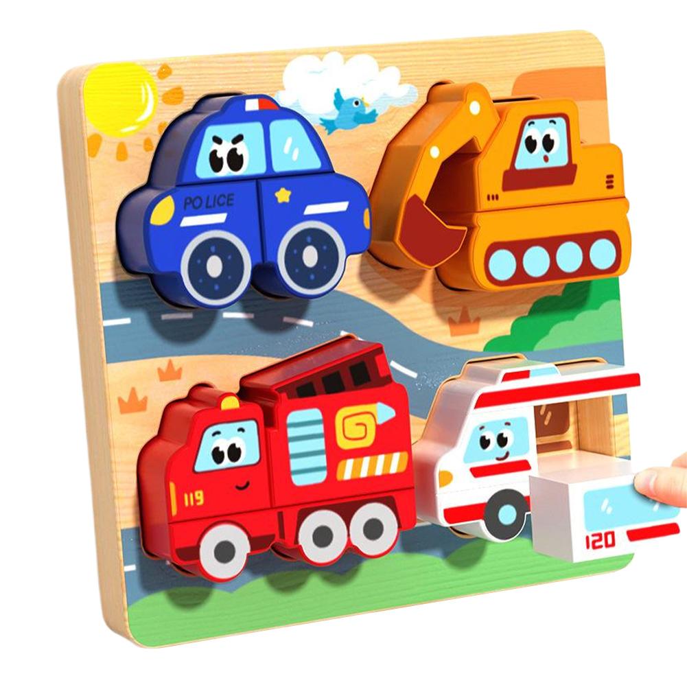 4-In-1 High-Quality Wooden Play sets High-Quality 3D High-Quality Wood High-Quality Puzzle High-Quality Cartoon High-Quality Animals High-Quality
