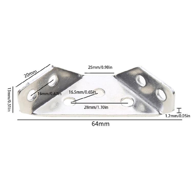 20Pcs Universal Furniture Corner Connectors Stainless Steel Angle Corner Brackets