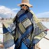 Women Shawl Wraps MODERN NEW SAGA Wool Scarf Knitted Cardigan Wool Stoles Autumn Winter Female Shawls Knit Tippet