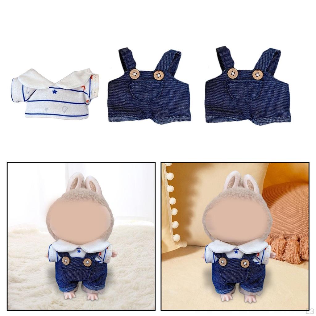 Adorable Doll Overalls Set for 15cm Dolls