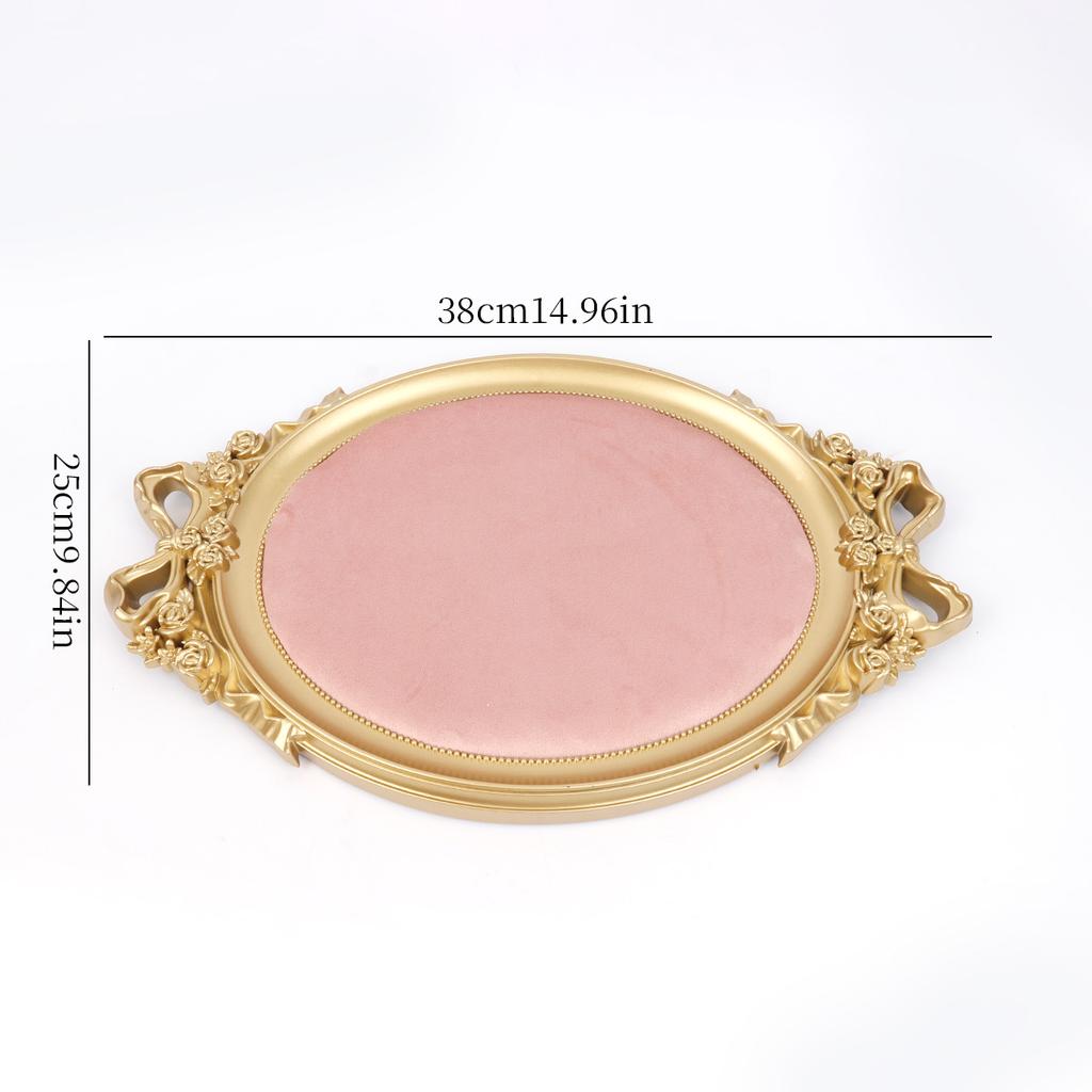 Vintage Velvet Jewelry Display Tray Ring Earrings Necklace Pendant Bracelet Storage Display Stand