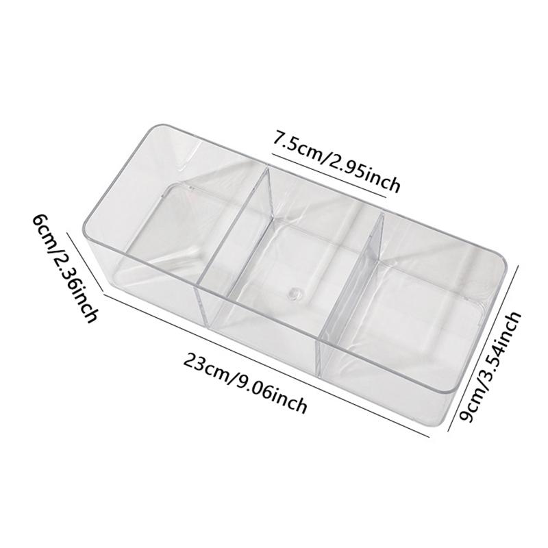 1/3 Grid Nail Art Storage Box Transparent False Nail Tips Display Case Dustproof Organizer Empty Press On Nail Showing Holder