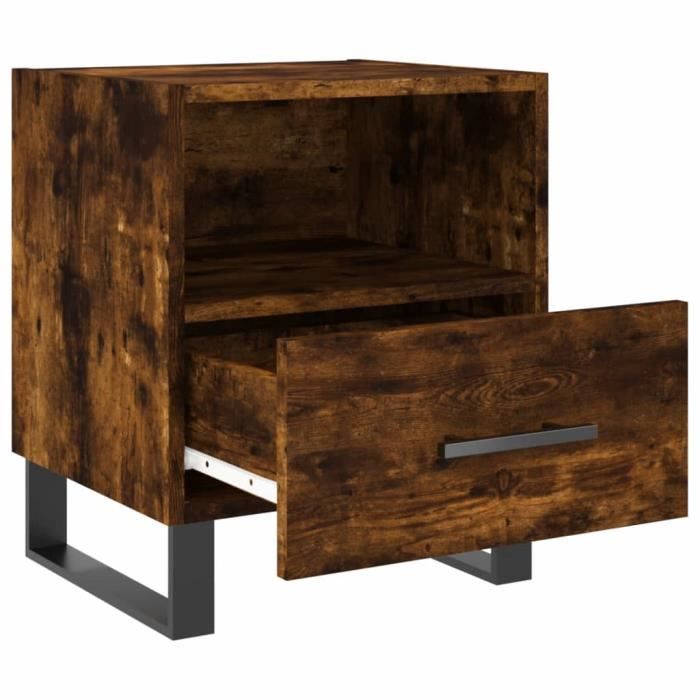 VidaXL Bedside Table Smoked Oak 40x35x47.5 Cm Engineered Wood 827494