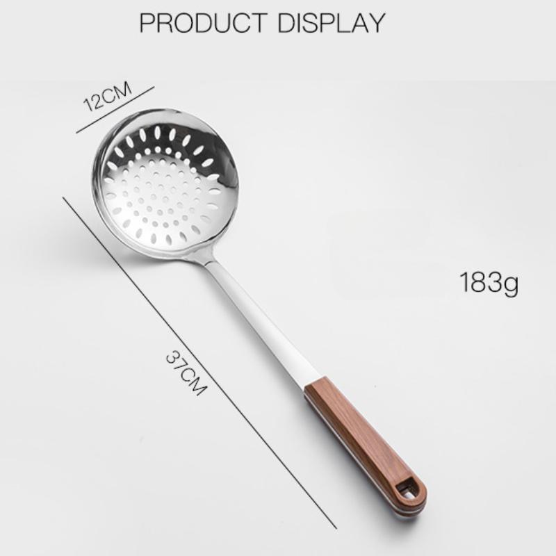 HANYANG Stainless Steel Stir-fry Spatula Large Soup Spoon Thickened Handle Spatula Cookware